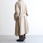 OVERSIZED LINEAR NO COLLAR COAT #BEIGE [ST.173-2]