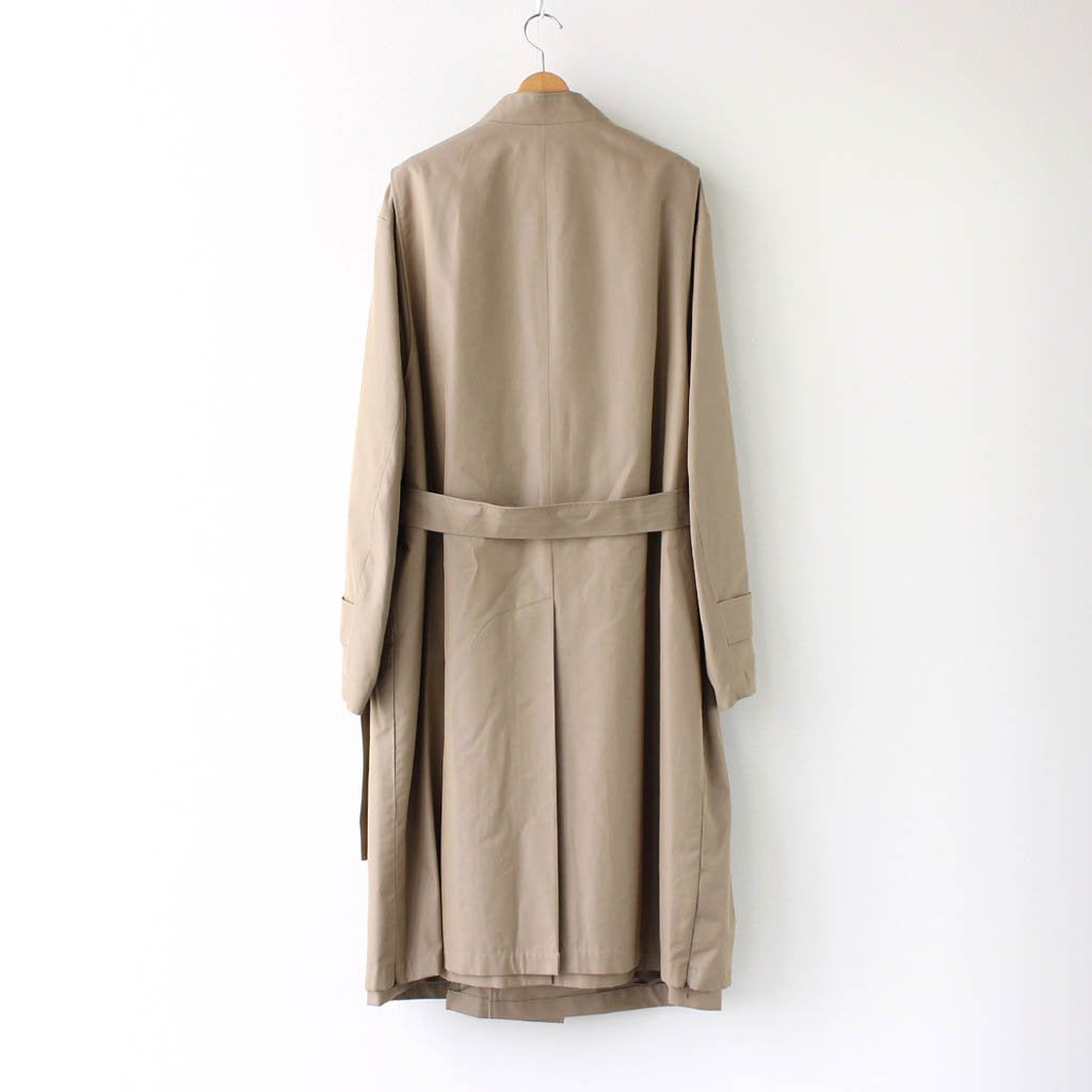 OVERSIZED LINEAR NO COLLAR COAT #BEIGE [ST.173-2]