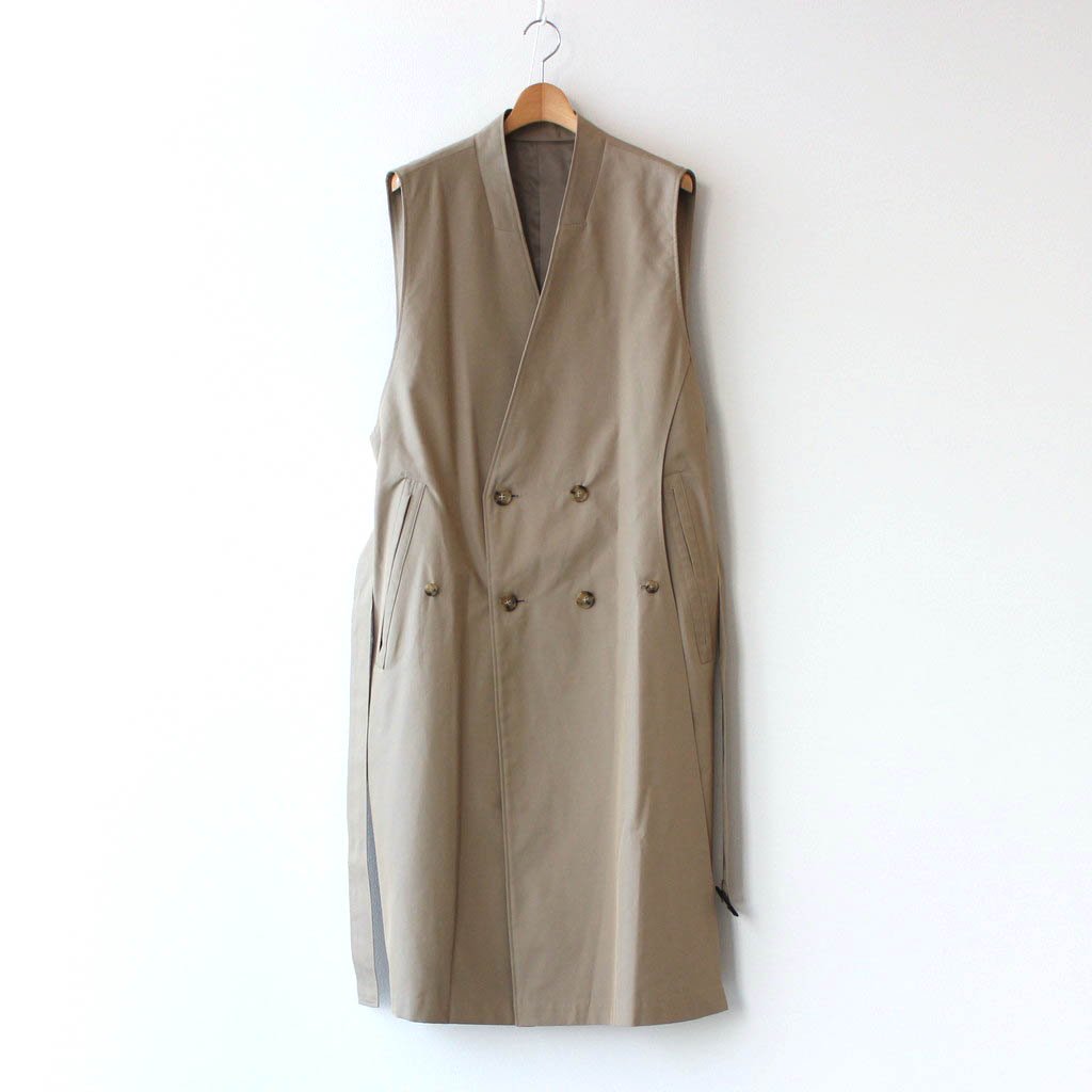 OVERSIZED LINEAR NO COLLAR COAT #BEIGE [ST.173-2]