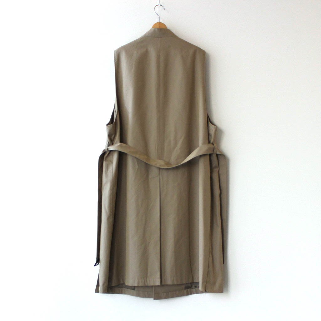 OVERSIZED LINEAR NO COLLAR COAT #BEIGE [ST.173-2] - S