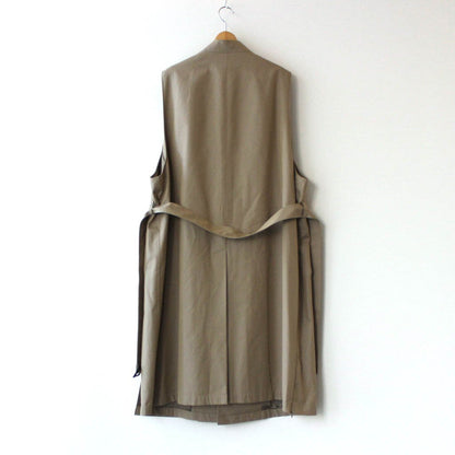 OVERSIZED LINEAR NO COLLAR COAT #BEIGE [ST.173-2]