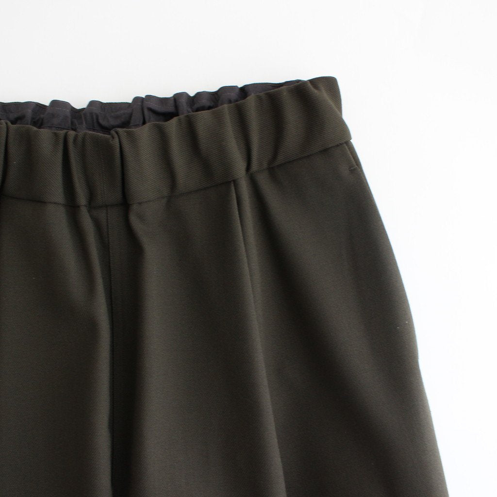 NSLPT｜四子撚りウールカルゼタックワイドテーパードカーゴイージーパンツ #OLIVE [A0_NC183PF]