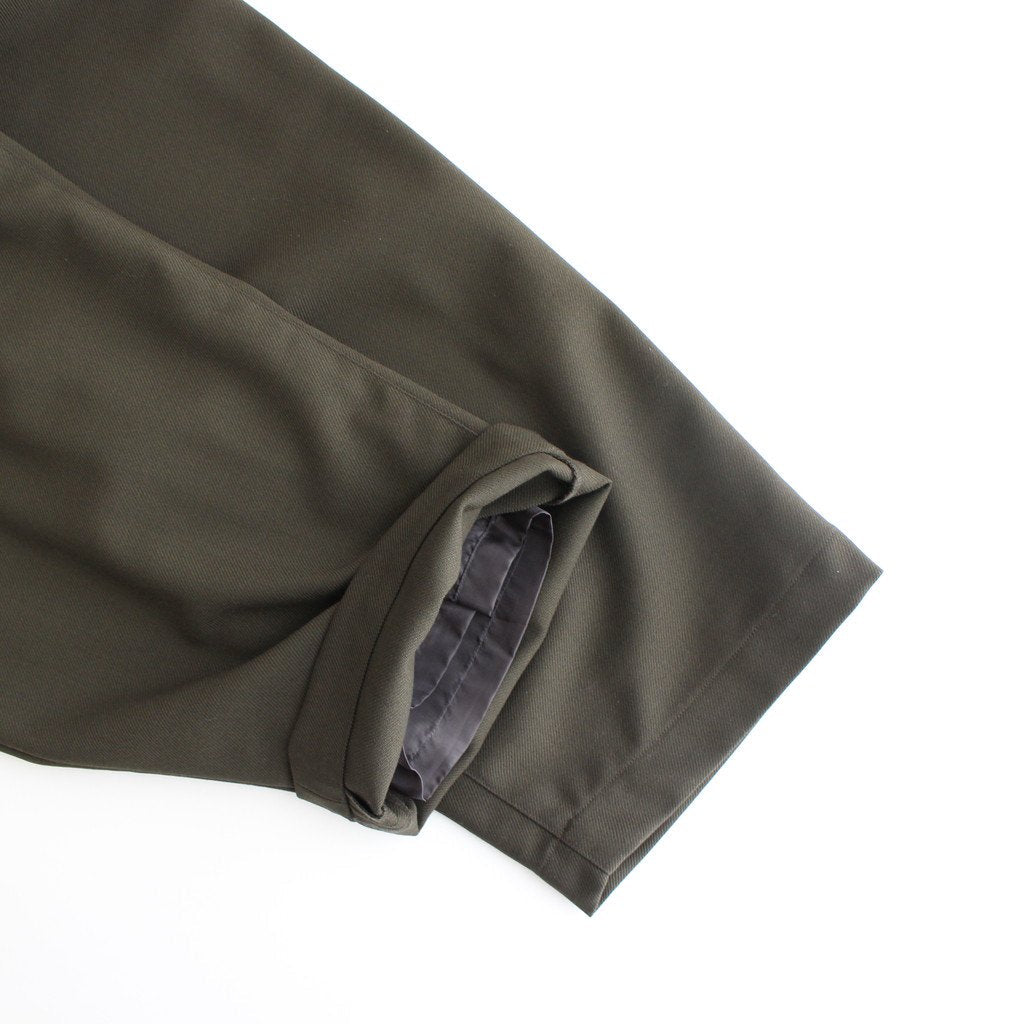 NSLPT｜四子撚りウールカルゼタックワイドテーパードカーゴイージーパンツ #OLIVE [A0_NC183PF]