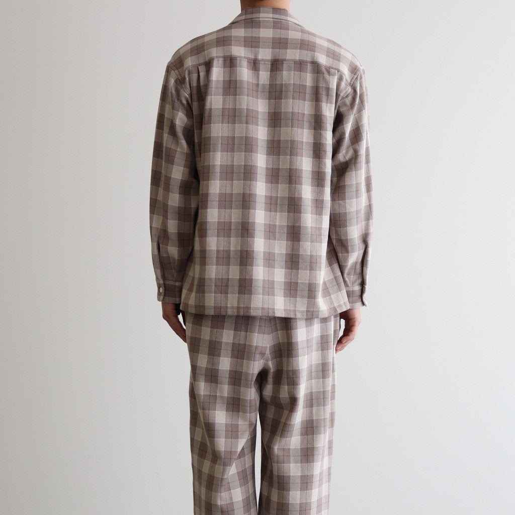 ASPERO/ALPACA PAJAMASHIRT #BROWN CHECK [PR20AW-PJ016] _ Select