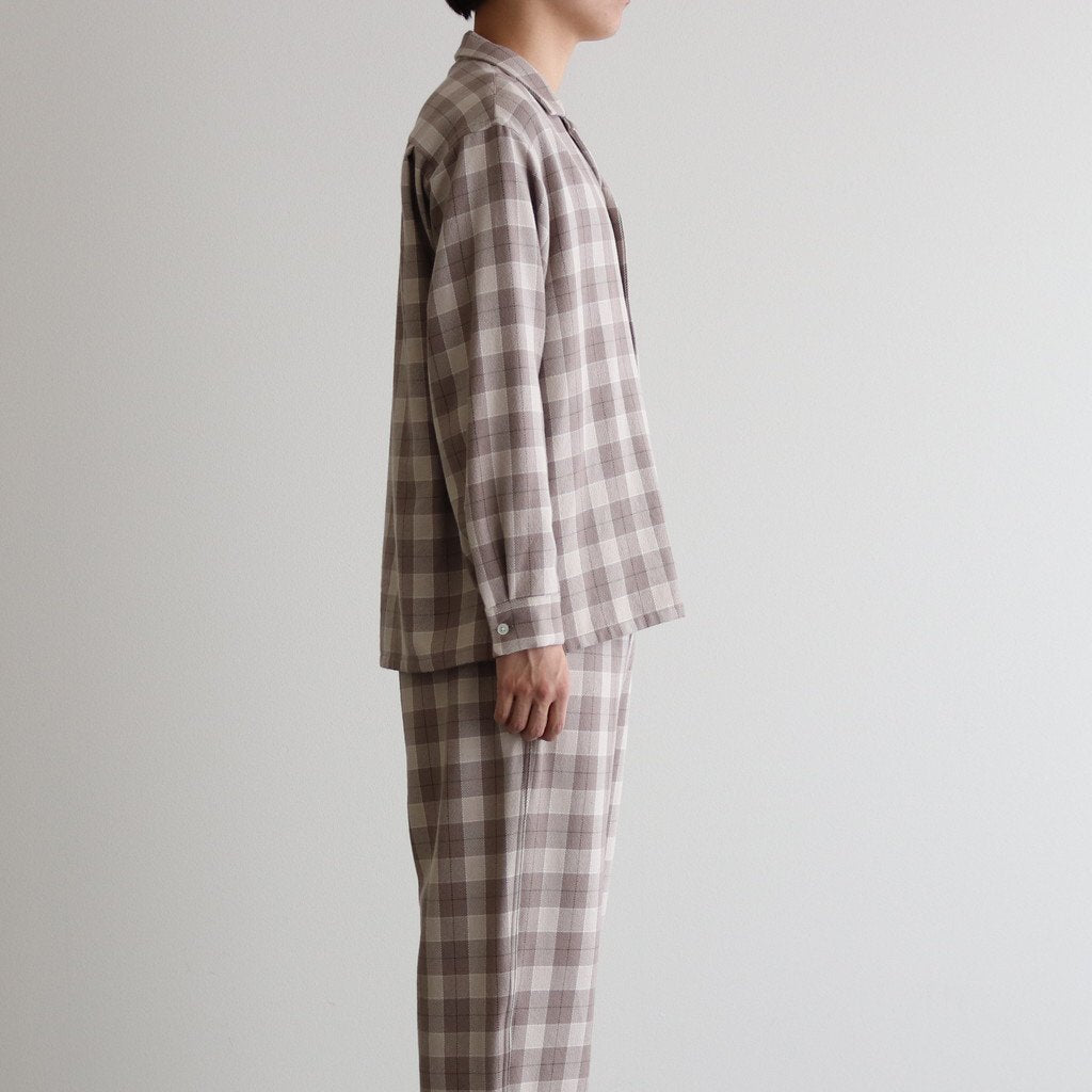 ASPERO/ALPACA PAJAMASHIRT #BROWN CHECK [PR20AW-PJ016] _ Select