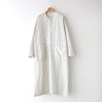 FLGPO｜Wool Linen Herringbone Stripe Oversized Long Length Pullover #NATURAL×NAYYY STRIPE [A0_FR173PO]