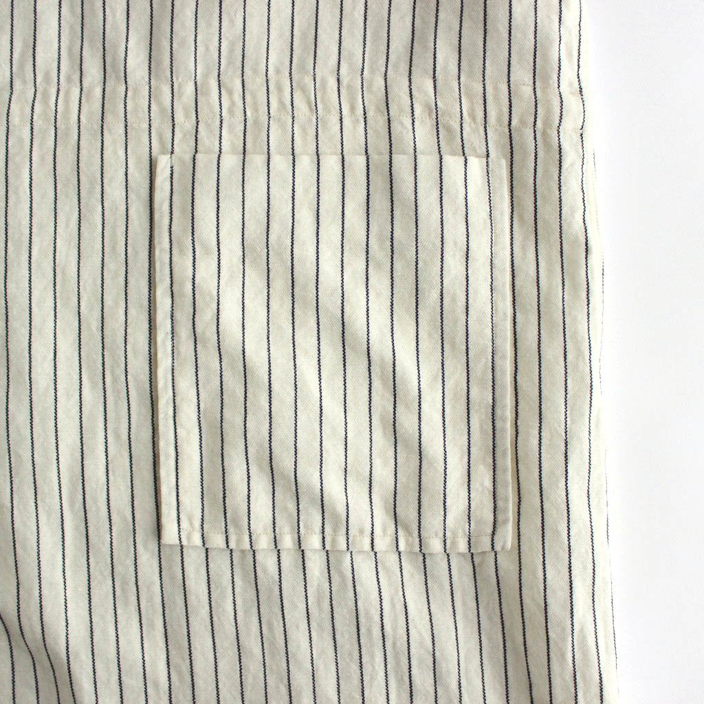 FLGPO｜Wool Linen Herringbone Stripe Oversized Long Length Pullover #NATURAL×NAYYY STRIPE [A0_FR173PO]