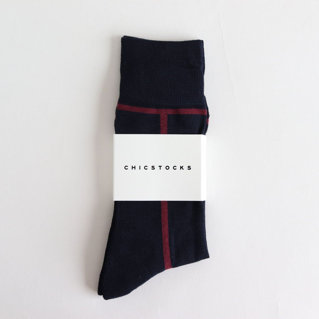 LINE #DARK NAVY/BORDEAUX [CH-002]