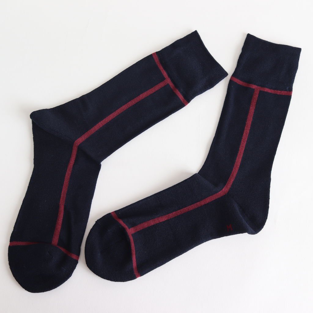LINE #DARK NAVY/BORDEAUX [CH-002]