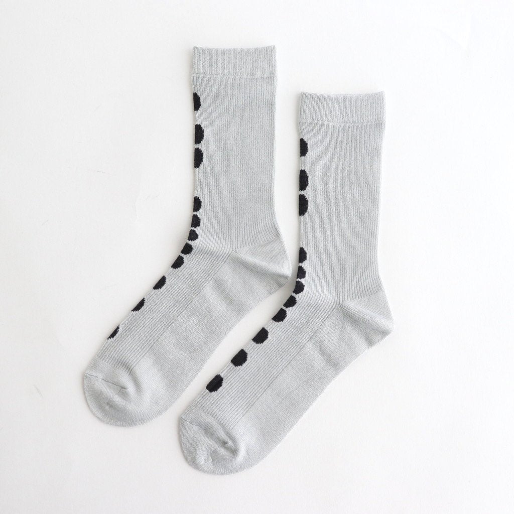 FSDSO | レンプールシルクソックス #GREY×BLACK DOT [FK-FT015SO]