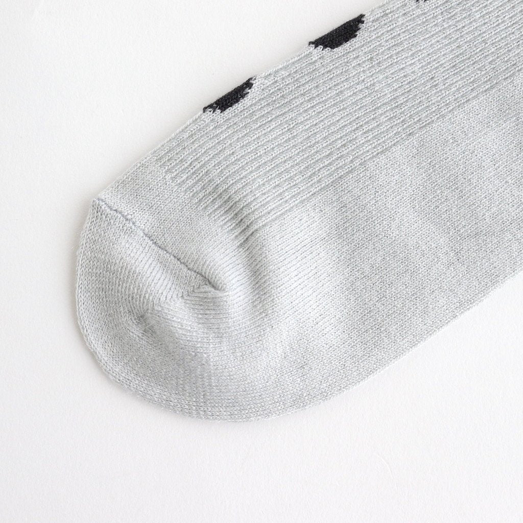 FSDSO | Renpur Silk Socks #GREY×BLACK DOT [FK-FT015SO]