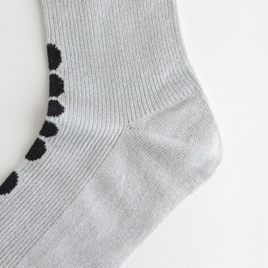 FSDSO | Renpur Silk Socks #GREY×BLACK DOT [FK-FT015SO]
