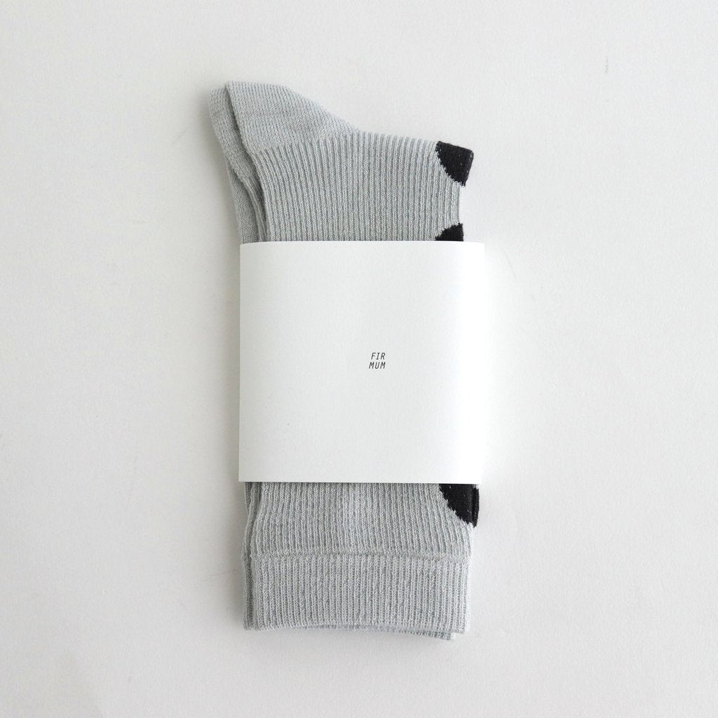 FMDSO | レンプールシルクソックス #GREY×BLACK DOT [FK-FT016SO]