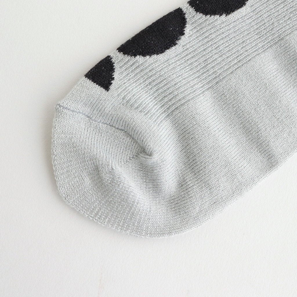 FMDSO | レンプールシルクソックス #GREY×BLACK DOT [FK-FT016SO]