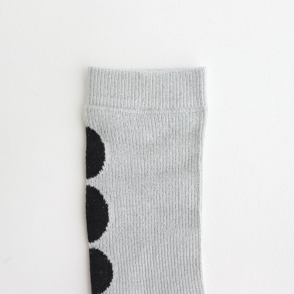 FMDSO | レンプールシルクソックス #GREY×BLACK DOT [FK-FT016SO]