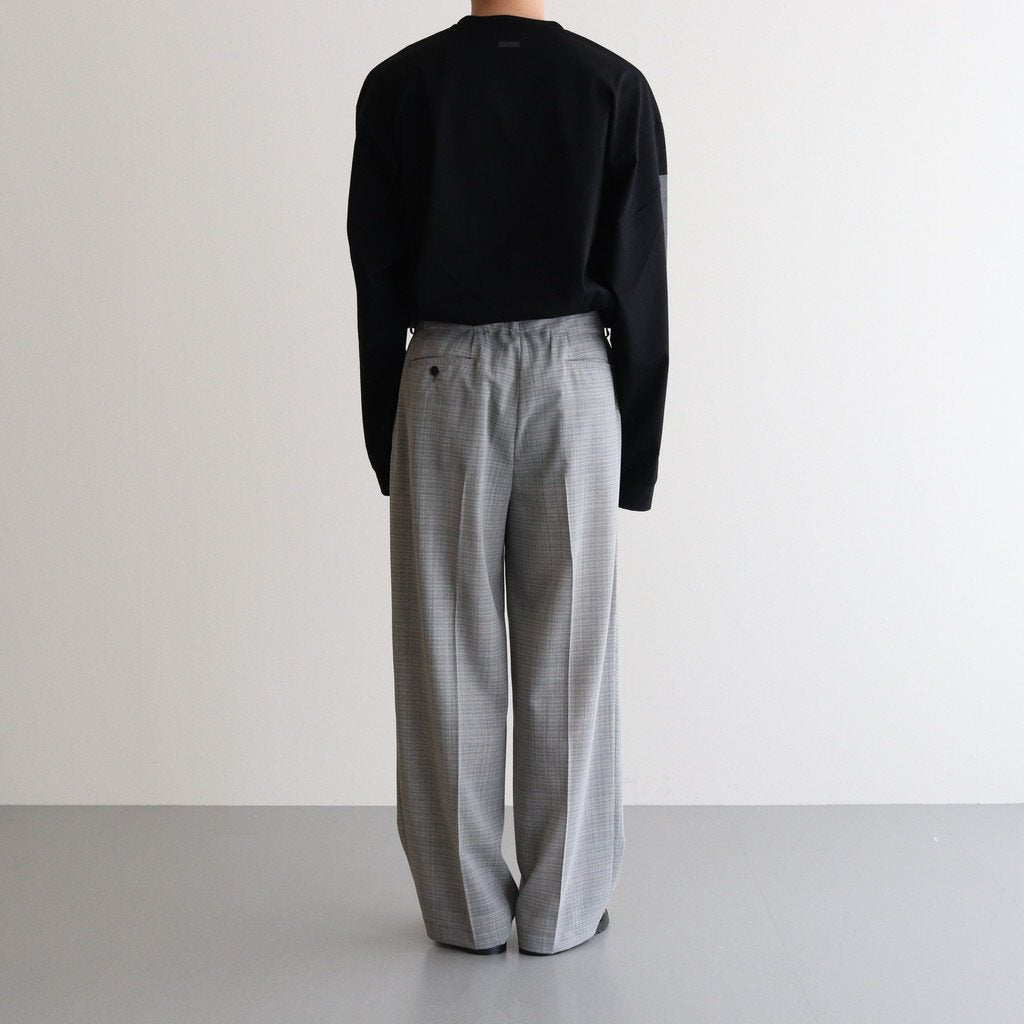 HI WAIST BELTED TROUSERS #HEATHER GRAY [YK21SS0194P]