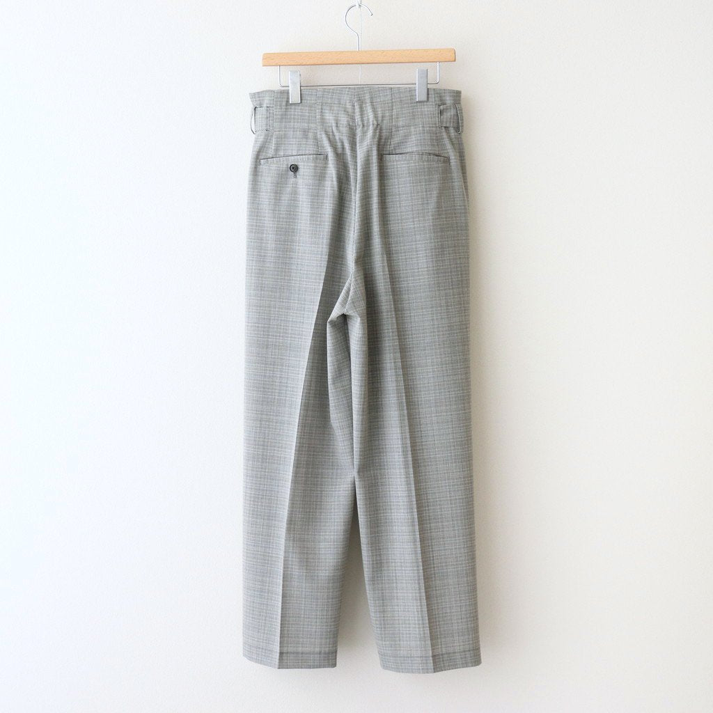 HI WAIST BELTED TROUSERS #HEATHER GRAY [YK21SS0194P]