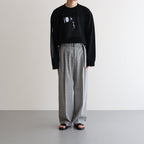HI WAIST BELTED TROUSERS #HEATHER GRAY [YK21SS0194P]