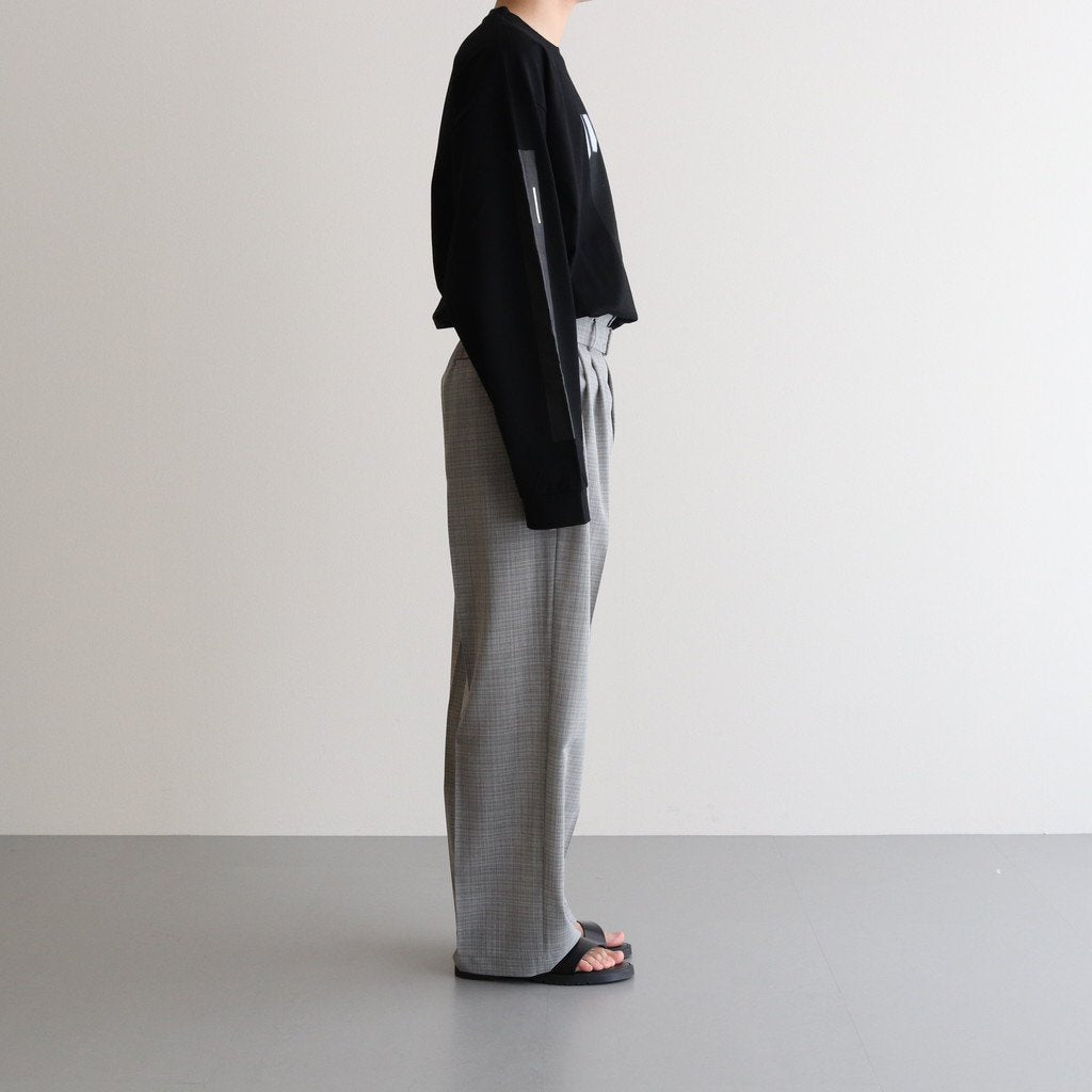 HI WAIST BELTED TROUSERS #HEATHER GRAY [YK21SS0194P]