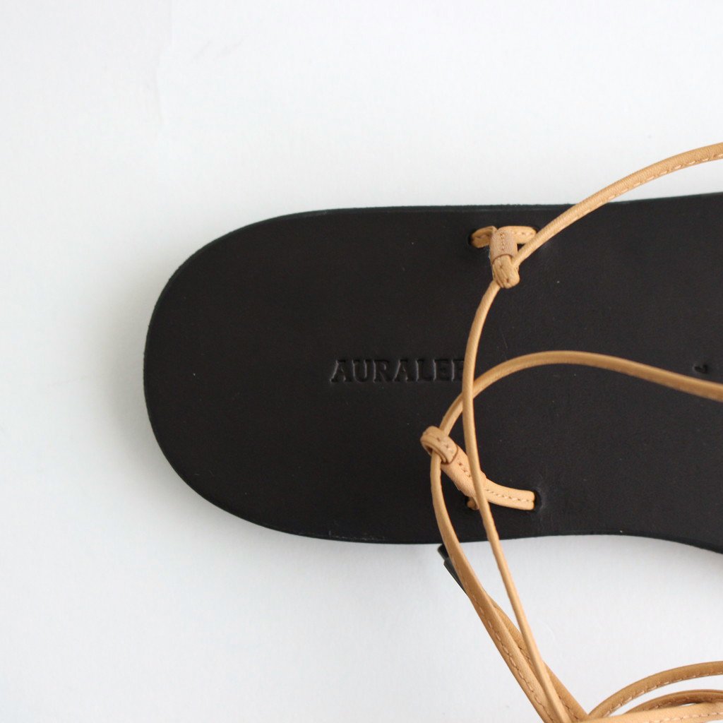 LEATHER LACE-UP SANDALS MADE BY FOOT THE COACHER #BLACK [A21SS04FT]