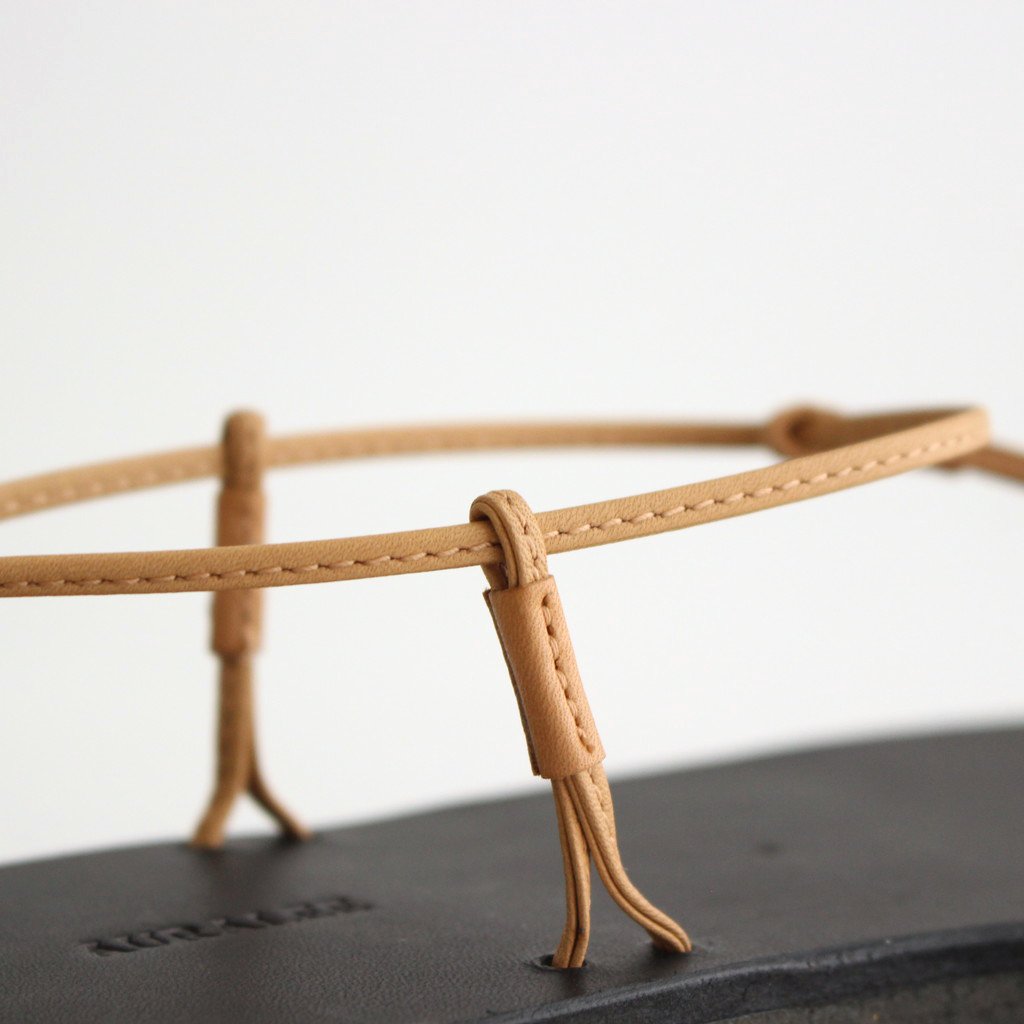 LEATHER LACE-UP SANDALS MADE BY FOOT THE COACHER #BLACK [A21SS04FT]