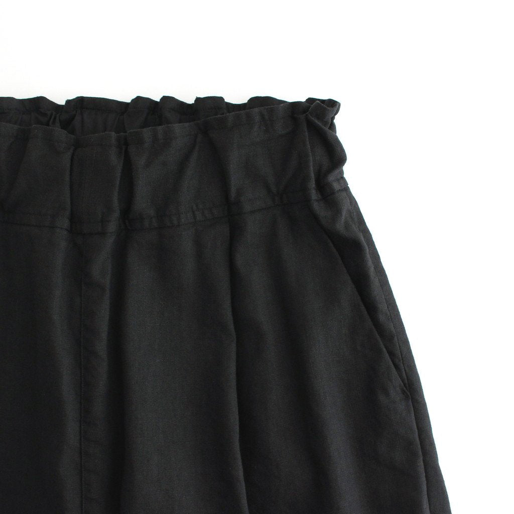 FFNDPT | ポリコアリネン・キャンバス 1タックイージーパンツ #BLACK [AR_FR075PF]