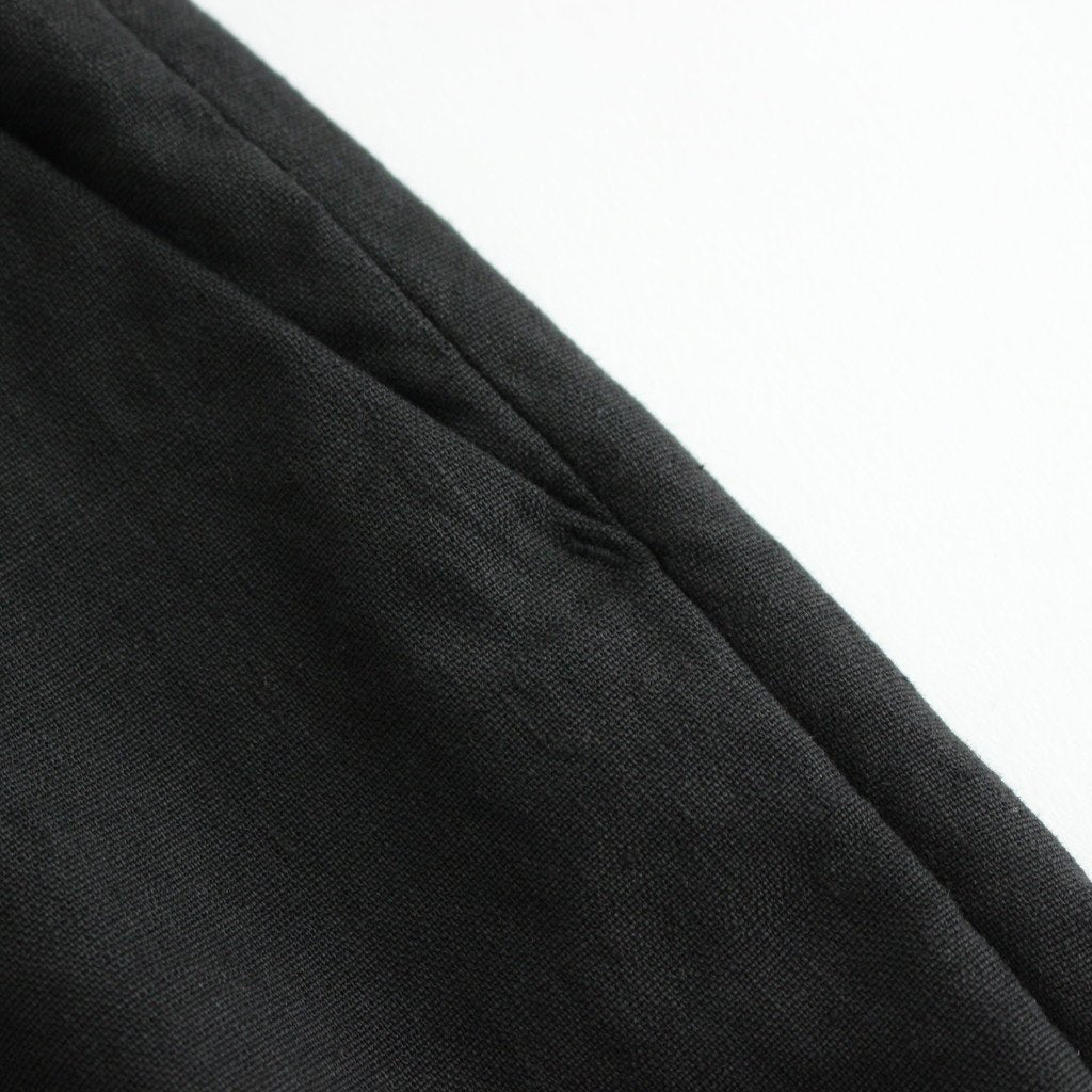 FFNDPT | ポリコアリネン・キャンバス 1タックイージーパンツ #BLACK [AR_FR075PF]