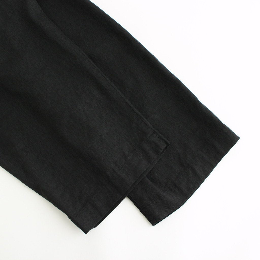 FFNDPT | ポリコアリネン・キャンバス 1タックイージーパンツ #BLACK [AR_FR075PF]