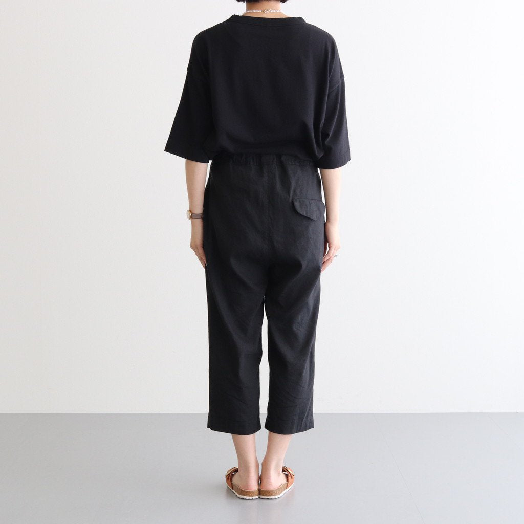 FFNDPT | Polycore linen canvas 1 tuck easy pants #BLACK [AR_FR075PF]