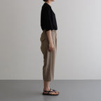 FFNDPT | メランジマルチリネン・平織 1タックイージーパンツ #MOSS GREYMIX [AR_FR116PF]