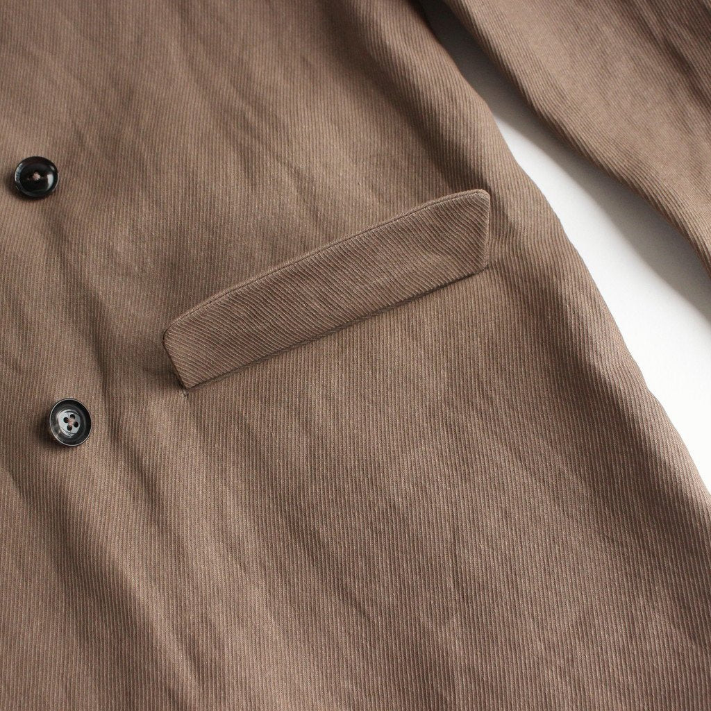 PAPER KERSEY SIDE OPEN DOUBLE-BREASTED JACKET #TAUPE [YK21SS0186J]