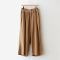 FBTSL | 強撚レーヨン ラチネ ワイドイージーパンツ #WALNUT [AR_FR134PF]