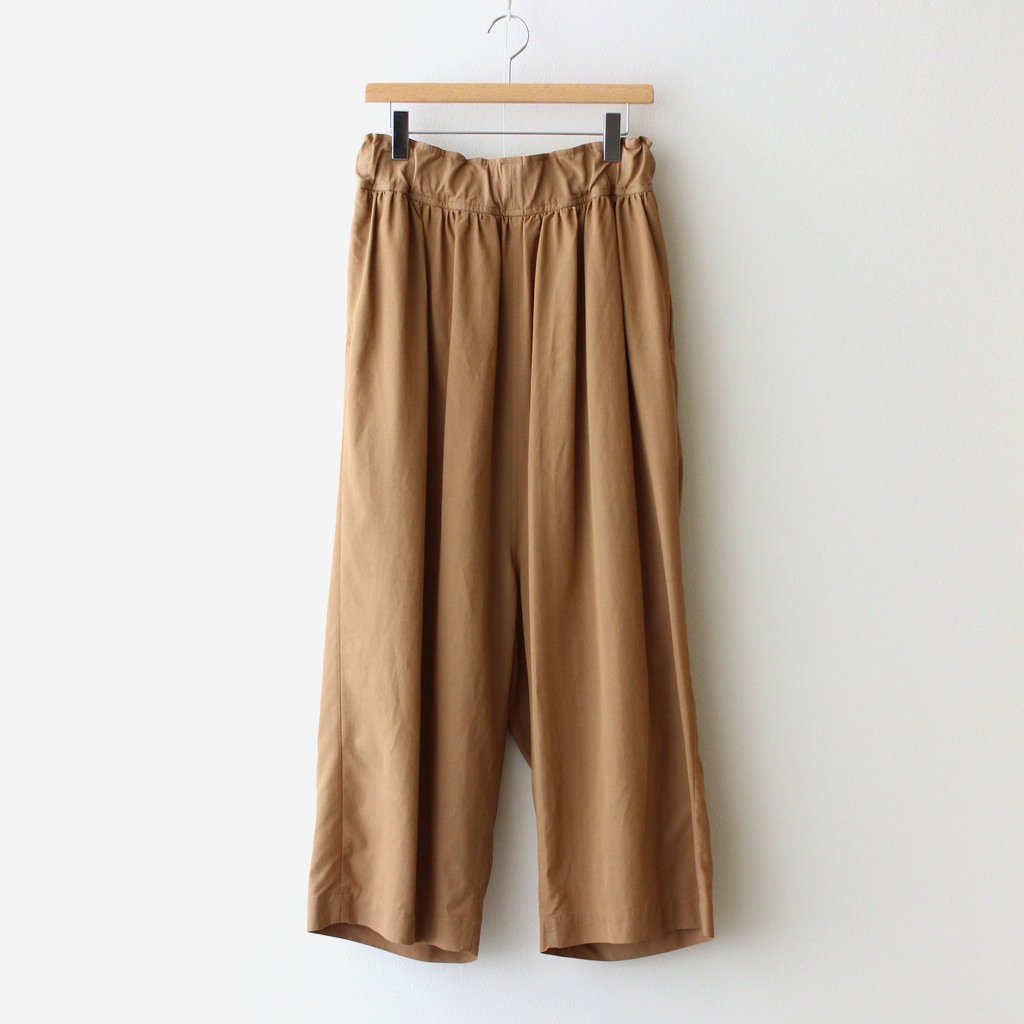 FBTSL | 強撚レーヨン ラチネ ワイドイージーパンツ #WALNUT [AR_FR134PF]
