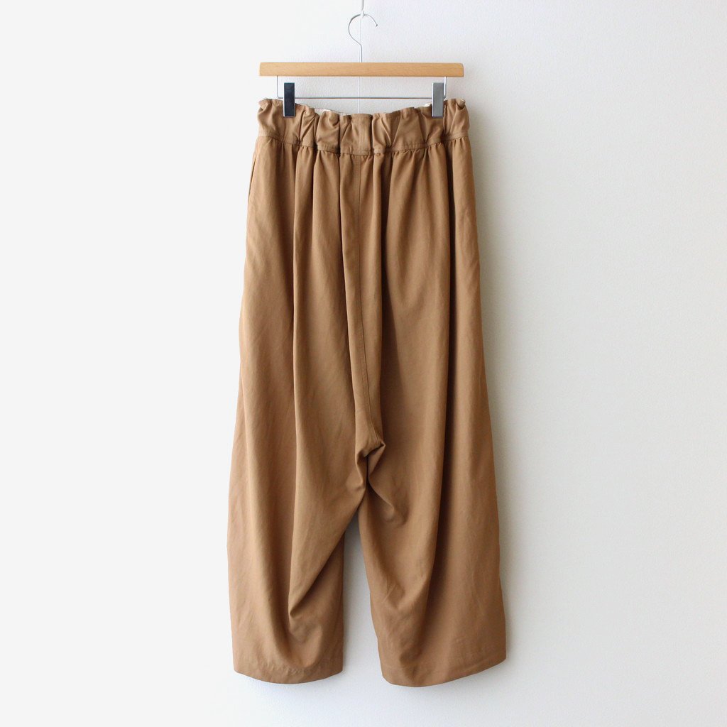 FBTSL | 強撚レーヨン ラチネ ワイドイージーパンツ #WALNUT [AR_FR134PF]