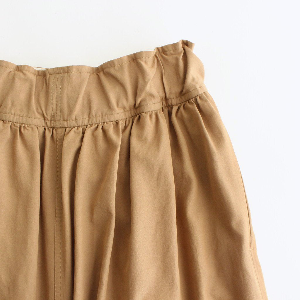 FBTSL | 強撚レーヨン ラチネ ワイドイージーパンツ #WALNUT [AR_FR134PF]