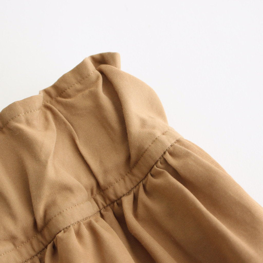 FBTSL | 強撚レーヨン ラチネ ワイドイージーパンツ #WALNUT [AR_FR134PF]