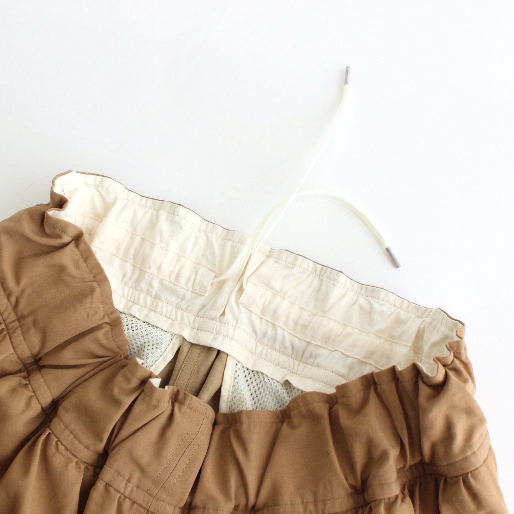 FBTSL | 強撚レーヨン ラチネ ワイドイージーパンツ #WALNUT [AR_FR134PF]