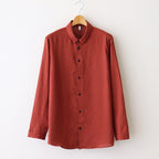 FCVSH | Slab triacetate gauze small collar wide shirt #TERRACOTTA [AR_FR011SF]