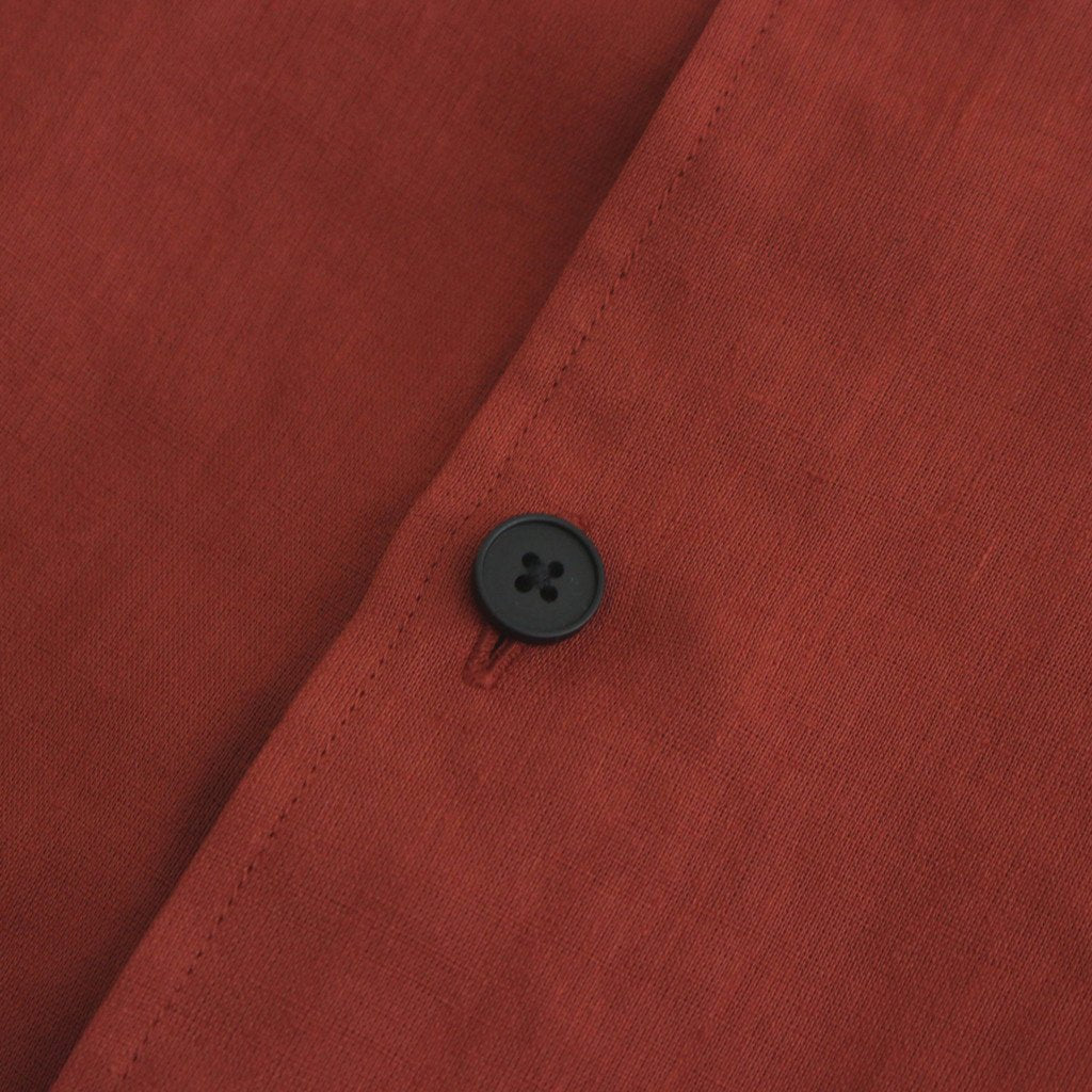 FCVSH | Slab triacetate gauze small collar wide shirt #TERRACOTTA [AR_FR011SF]