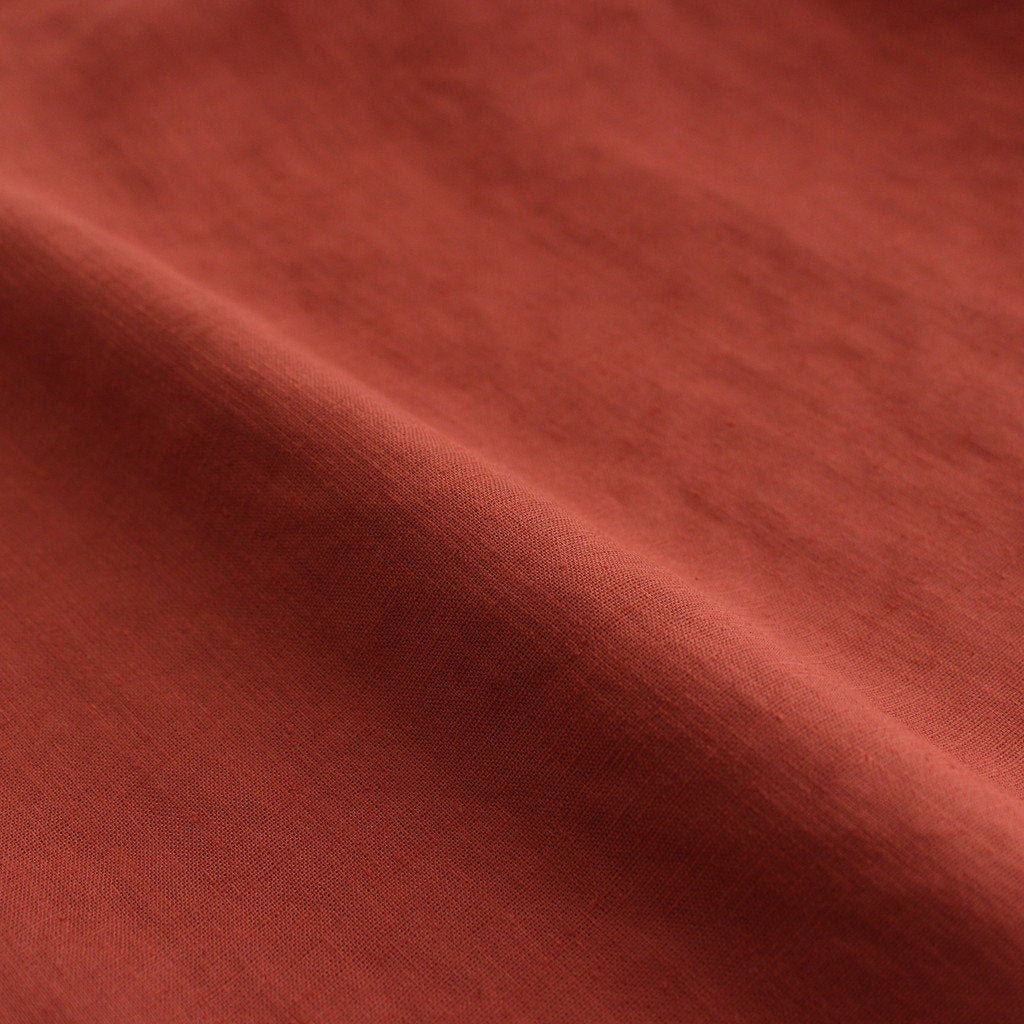 FCVSH | Slab triacetate gauze small collar wide shirt #TERRACOTTA [AR_FR011SF]
