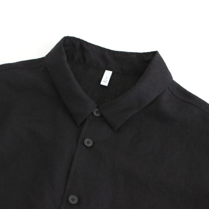 FCVSH | Slab triacetate gauze small collar wide shirt #BLACK [AR_FR011SF]