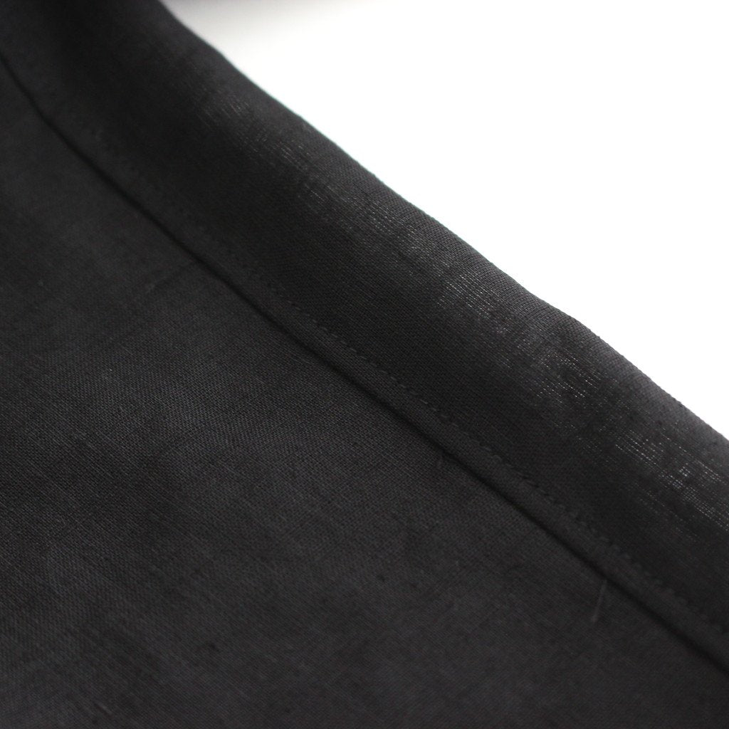 FCVSH | スラブトリアセテート・ガーゼ スモールカラーワイドシャツ #BLACK [AR_FR011SF]