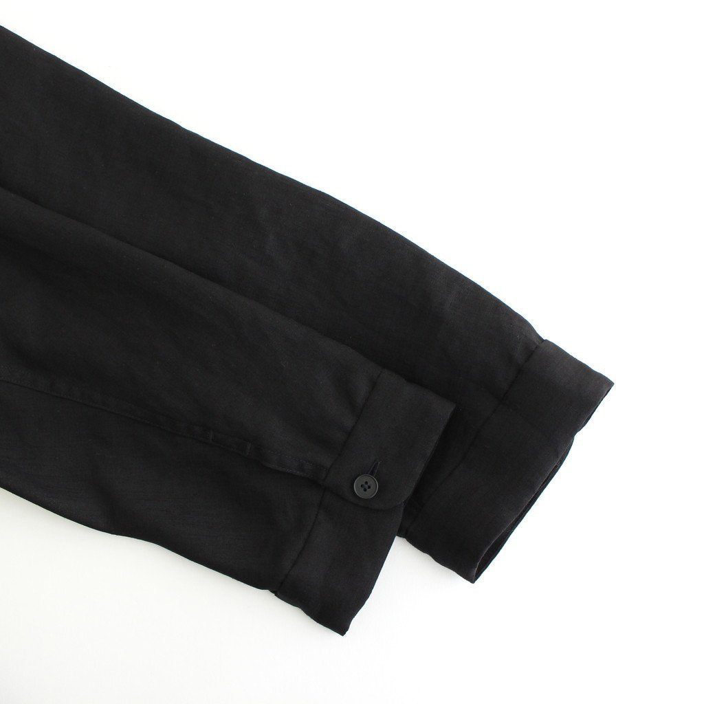 FCVSH | スラブトリアセテート・ガーゼ スモールカラーワイドシャツ #BLACK [AR_FR011SF]