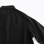 FCVSH | スラブトリアセテート・ガーゼ スモールカラーワイドシャツ #BLACK [AR_FR011SF]