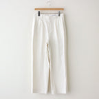 CHINO CLOTH PANTS TUCK STRAIGHT #WHITE [61606]