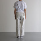 CHINO CLOTH PANTS TUCK STRAIGHT #WHITE [61606]