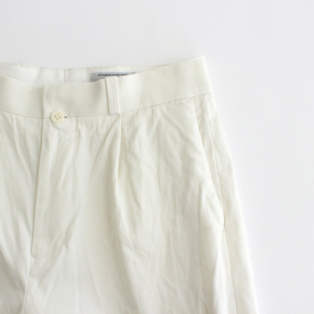 CHINO CLOTH PANTS TUCK STRAIGHT #WHITE [61606]