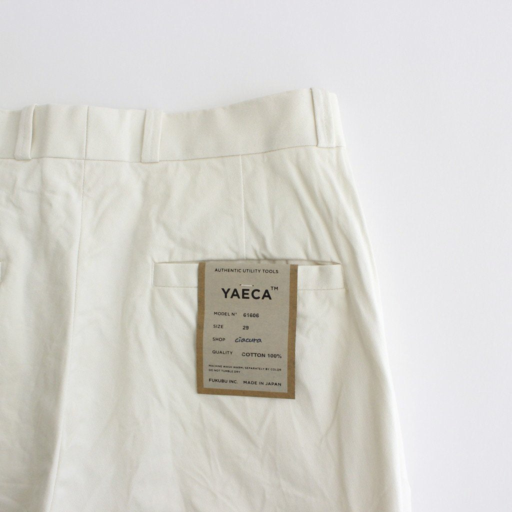 CHINO CLOTH PANTS TUCK STRAIGHT #WHITE [61606]