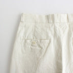 CHINO CLOTH PANTS TUCK STRAIGHT #WHITE [61606]