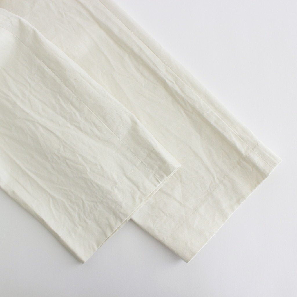 CHINO CLOTH PANTS TUCK STRAIGHT #WHITE [61606]